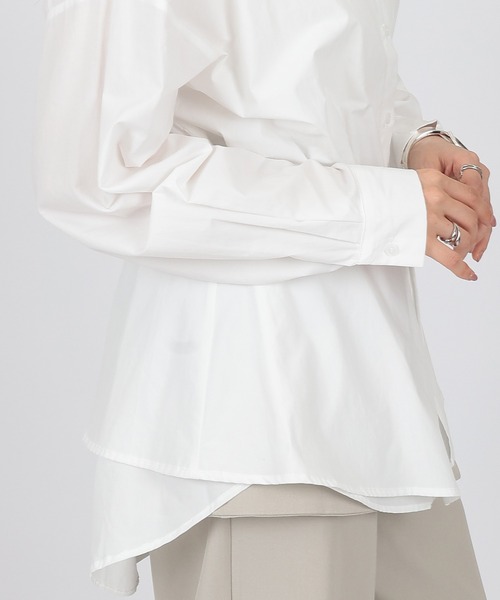 SUWDEE（スーディー）の「peplum layered shirt（シャツ/ブラウス・レディース・ブラック×ホワイト/ホワイト・FREE）」の19枚目の写真