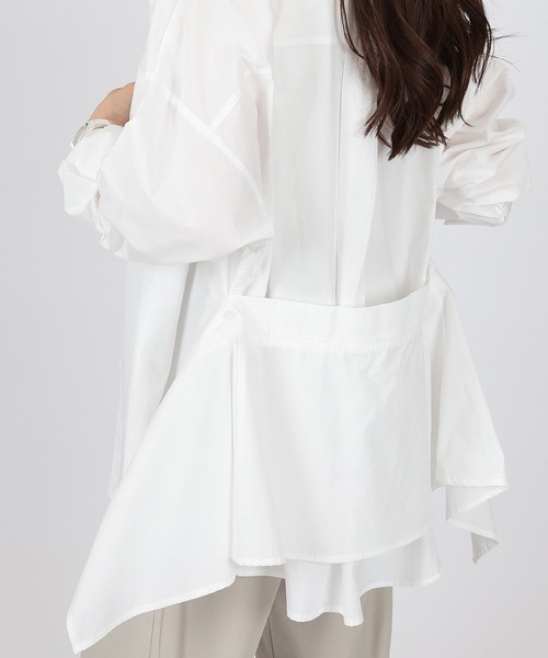 SUWDEE（スーディー）の「peplum layered shirt（シャツ/ブラウス・レディース・ブラック×ホワイト/ホワイト・FREE）」の20枚目の写真