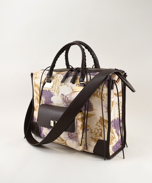 U(ユー)の「ボホ・ヴィオラ パリジャン ボストンバッグ/Lサイズ(ボストンバッグ・レディース・パープル/イエロー・FREE)」の5枚目の写真