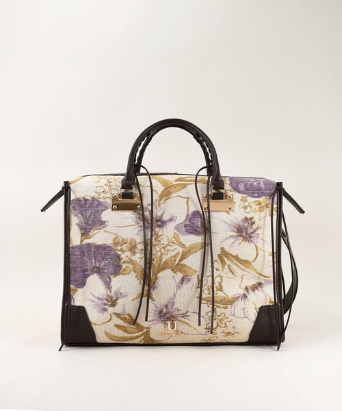 U(ユー)の「ボホ・ヴィオラ パリジャン ボストンバッグ/Lサイズ(ボストンバッグ・レディース・パープル/イエロー・FREE)」の3枚目の写真