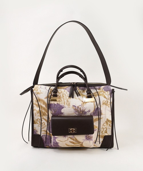 U(ユー)の「ボホ・ヴィオラ パリジャン ボストンバッグ/Lサイズ(ボストンバッグ・レディース・パープル/イエロー・FREE)」の22枚目の写真