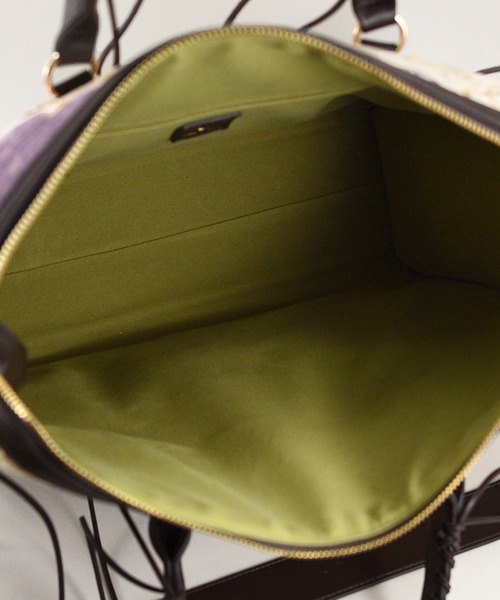 U(ユー)の「ボホ・ヴィオラ パリジャン ボストンバッグ/Lサイズ(ボストンバッグ・レディース・パープル/イエロー・FREE)」の17枚目の写真