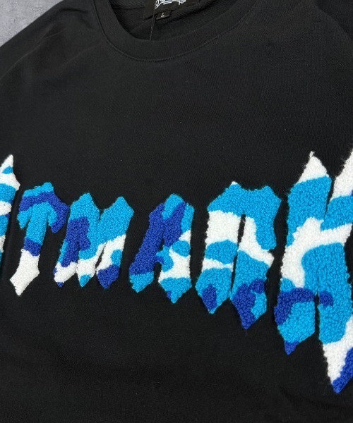 ATMARK(アットマーク)の「《2サイズ展開 / UNISEX 》オールドイングリッシュロゴTee サガラ刺繍 ラインストーン セットアップ可能(Tシャツ/カットソー・レディース・ブルー系その他/ピンク/チャコールグレー/ターコイズブルー/カーキ/ピンク系/ブルー系/シルバー系・MEDIUM/LARGE/L/M)」の16枚目の写真