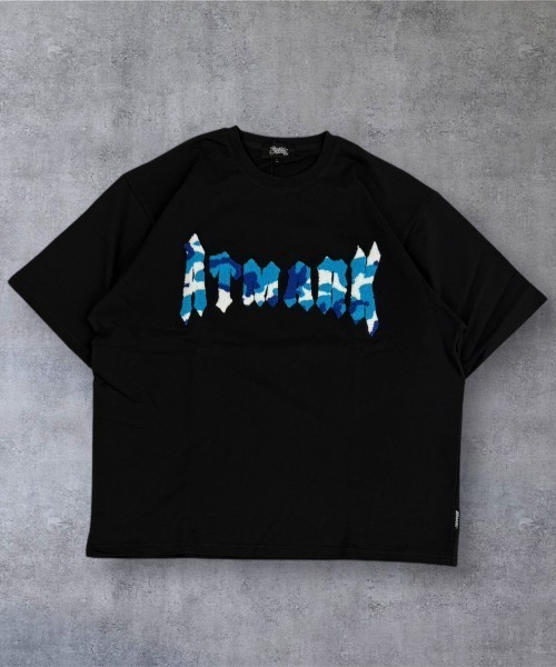 ATMARK(アットマーク)の「《2サイズ展開 / UNISEX 》オールドイングリッシュロゴTee サガラ刺繍 ラインストーン セットアップ可能(Tシャツ/カットソー・レディース・ブルー系その他/ピンク/チャコールグレー/ターコイズブルー/カーキ/ピンク系/ブルー系/シルバー系・MEDIUM/LARGE/L/M)」の21枚目の写真