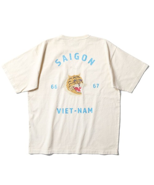 HOUSTON（ヒューストン）の「HOUSTON-PIGMENT FOAM PT SOUVENIR TEE（Tシャツ/カットソー・メンズ・ブラック系2/ホワイト系2/ブラック/ホワイト・XL/L）」の11枚目の写真