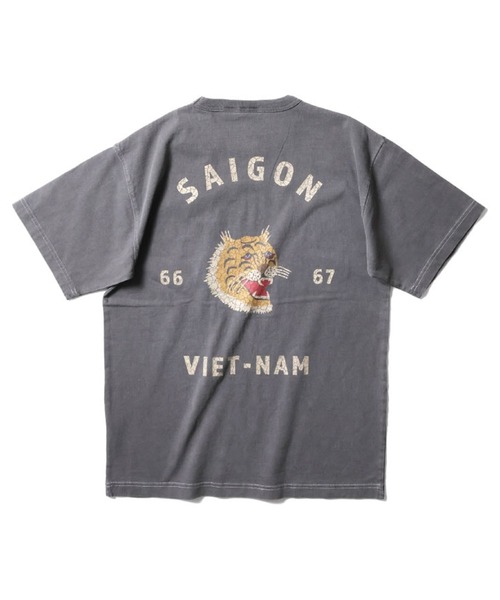 HOUSTON（ヒューストン）の「HOUSTON-PIGMENT FOAM PT SOUVENIR TEE（Tシャツ/カットソー・メンズ・ブラック系2/ホワイト系2/ブラック/ホワイト・XL/L）」の9枚目の写真