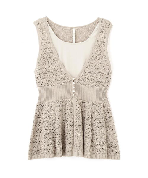 PROPORTION BODY DRESSING（プロポーションボディドレッシング）の「＜Ｅ＞透かし編みペプラムＳＥＴ　ＵＰ / 1215275601（ニット/セーター・レディース・ブラック/グレー・FREE）」の15枚目の写真