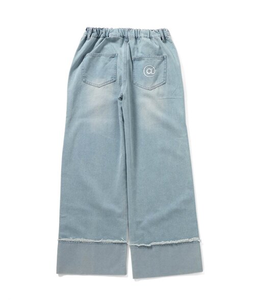 algy(アルジー)の「【接触冷感】デニム折返しワイドパンツ(デニムパンツ・キッズ・ブルー/サックスブルー・XX-SMALL/X-SMALL/SMALL/MEDIUM)」の11枚目の写真
