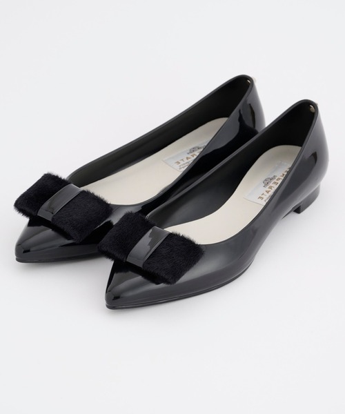 TEMPERATE（テンパレイト）の「LAURA （TEMPERATE/テンパレイト） クラシックリボン レインシューズ（パンプス・レディース・グリーン/ブラック/グレー・36/37/38/39/40/41）」の2枚目の写真