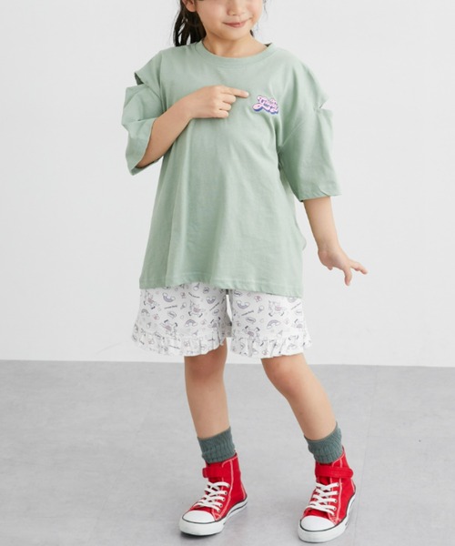 姫カジ　コケット 古着CECILMcBEE 総レースフリルショートパンツ 綿レースフリルショートパンツ(70~90cm)(S(70-80cm) ピンク系