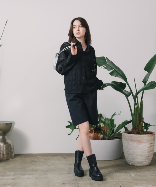 FREE MAX(フリーマックス)の「FREE MAX×Hyoma Flower Lace Shirt / 花柄レースシャツ メンズ 夏物 夏服(シャツ/ブラウス・メンズ・ホワイト・S/L/M)」の7枚目の写真