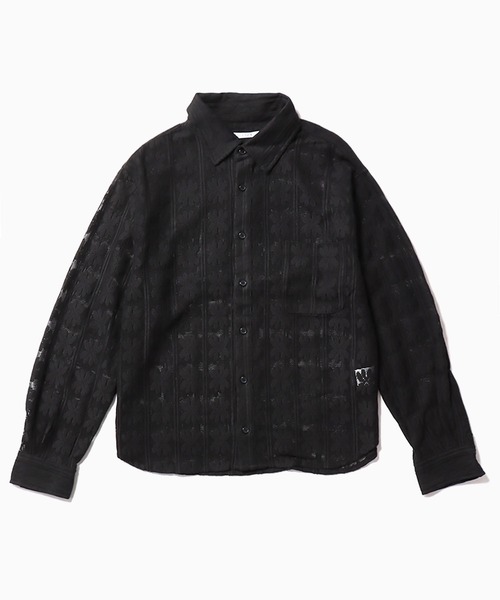 FREE MAX(フリーマックス)の「FREE MAX×Hyoma Flower Lace Shirt / 花柄レースシャツ メンズ 夏物 夏服(シャツ/ブラウス・メンズ・ホワイト・S/L/M)」の16枚目の写真