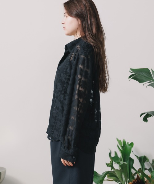 FREE MAX(フリーマックス)の「FREE MAX×Hyoma Flower Lace Shirt / 花柄レースシャツ メンズ 夏物 夏服(シャツ/ブラウス・メンズ・ホワイト・S/L/M)」の5枚目の写真