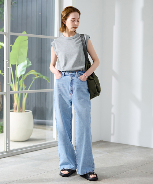 JOURNAL STANDARD(ジャーナルスタンダード)の「《追加》汗ジミ防止ナノシアスリーブレス(Tシャツ/カットソー・レディース・ホワイト/ブラック/グレー・FREE)」の5枚目の写真