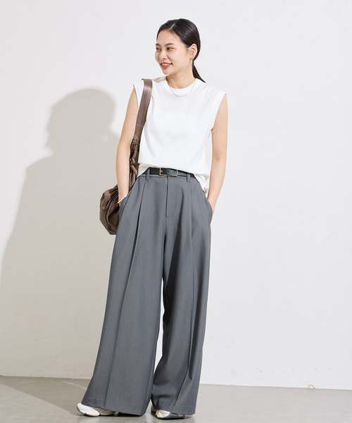 JOURNAL STANDARD(ジャーナルスタンダード)の「《追加》汗ジミ防止ナノシアスリーブレス(Tシャツ/カットソー・レディース・ホワイト/ブラック/グレー・FREE)」の6枚目の写真