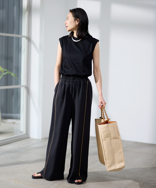 JOURNAL STANDARD(ジャーナルスタンダード)の「《追加》汗ジミ防止ナノシアスリーブレス(Tシャツ/カットソー・レディース・ホワイト/ブラック/グレー・FREE)」の7枚目の写真
