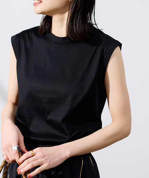 JOURNAL STANDARD(ジャーナルスタンダード)の「《追加》汗ジミ防止ナノシアスリーブレス(Tシャツ/カットソー・レディース・ホワイト/ブラック/グレー・FREE)」の11枚目の写真