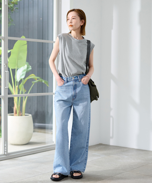JOURNAL STANDARD(ジャーナルスタンダード)の「《追加》汗ジミ防止ナノシアスリーブレス(Tシャツ/カットソー・レディース・ホワイト/ブラック/グレー・FREE)」の12枚目の写真