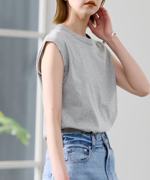 JOURNAL STANDARD(ジャーナルスタンダード)の「《追加》汗ジミ防止ナノシアスリーブレス(Tシャツ/カットソー・レディース・ホワイト/ブラック/グレー・FREE)」の17枚目の写真