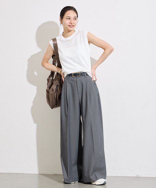 JOURNAL STANDARD(ジャーナルスタンダード)の「《追加》汗ジミ防止ナノシアスリーブレス(Tシャツ/カットソー・レディース・ホワイト/ブラック/グレー・FREE)」の18枚目の写真