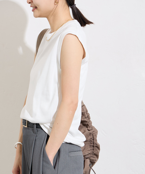 JOURNAL STANDARD(ジャーナルスタンダード)の「《追加》汗ジミ防止ナノシアスリーブレス(Tシャツ/カットソー・レディース・ホワイト/ブラック/グレー・FREE)」の20枚目の写真