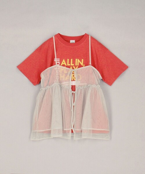 coen(コーエン)の「【セットアイテム】ラメチュールキャミセットロゴTシャツ(Tシャツ/カットソー・レディース・オフホワイト/ライトグレー/レッド/ダークグレー・M/L)」の20枚目の写真