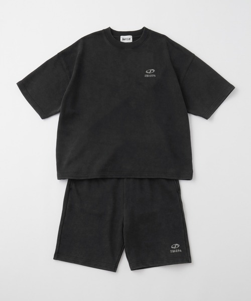 Snap club】セットアップ ヴィンテージ加工 ラインストーンロゴ