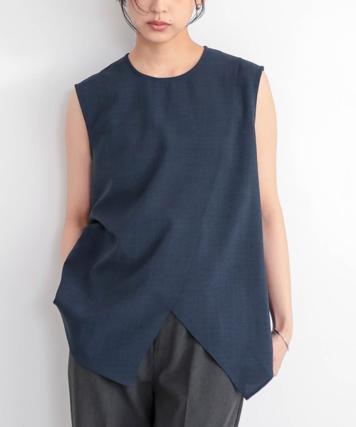 for/c（フォーシー）の「[新色追加]リネンライクアシメブラウス【サスティナブル】（シャツ/ブラウス・レディース・ライトブラウン/オフホワイト/イエロー/ベージュ/スミクロ/ネイビー/ピンク/ダークブラウン・L/M）」の7枚目の写真