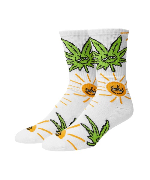 HUF（ハフ）の「SUNNY BUDDY SOCKS（ソックス/靴下・メンズ・ブラック/ホワイト・O/S）」の2枚目の写真