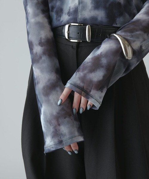 Lui's（ルイス）の「【mi-企画】シアートップス（Tシャツ/カットソー・レディース・グレー/ブラック・FREE）」の15枚目の写真