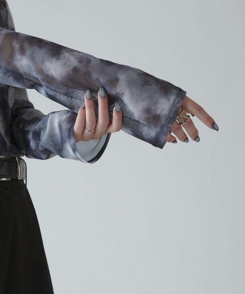 Lui's（ルイス）の「【mi-企画】シアートップス（Tシャツ/カットソー・レディース・グレー/ブラック・FREE）」の16枚目の写真