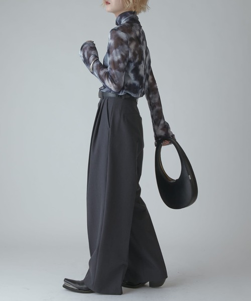 Lui's（ルイス）の「【mi-企画】シアートップス（Tシャツ/カットソー・レディース・グレー/ブラック・FREE）」の11枚目の写真