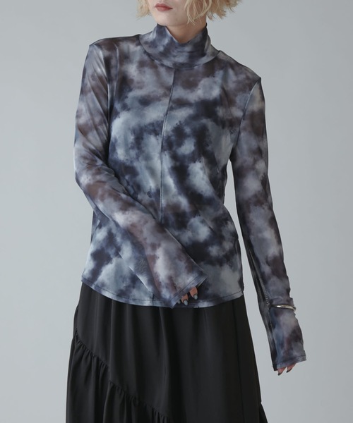 Lui's（ルイス）の「【mi-企画】シアートップス（Tシャツ/カットソー・レディース・グレー/ブラック・FREE）」の12枚目の写真