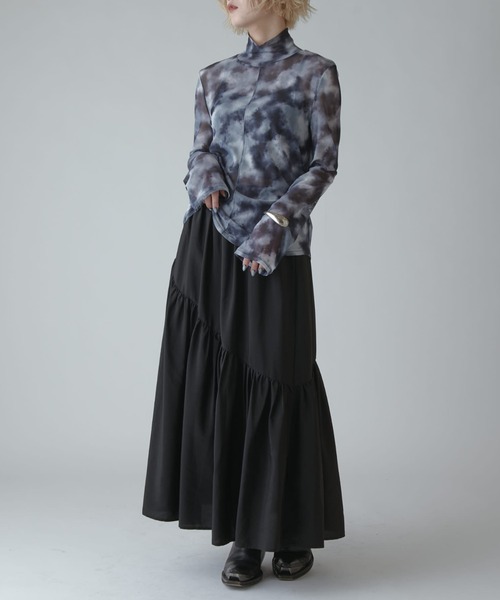 Lui's（ルイス）の「【mi-企画】シアートップス（Tシャツ/カットソー・レディース・グレー/ブラック・FREE）」の9枚目の写真