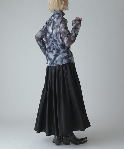 Lui's（ルイス）の「【mi-企画】シアートップス（Tシャツ/カットソー・レディース・グレー/ブラック・FREE）」の3枚目の写真