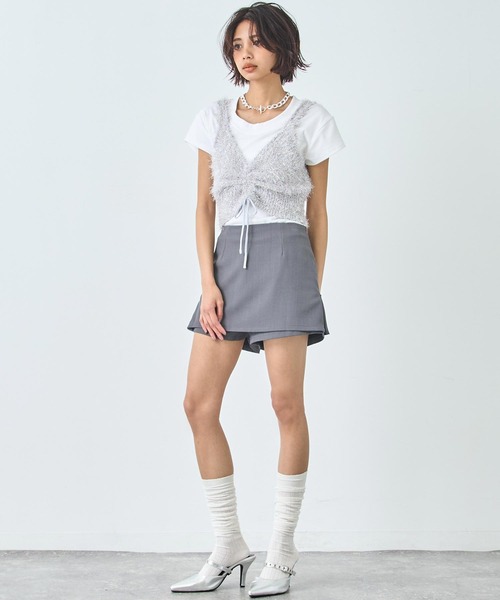 ANAP(アナップ)の「ラメニット ビスチェ(キャミソール・レディース・ピンク/ライトグレー/ブラック・FREE)」の16枚目の写真