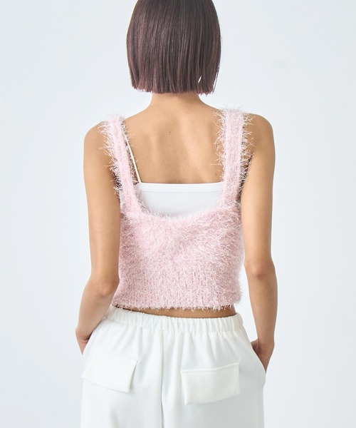 ANAP(アナップ)の「ラメニット ビスチェ(キャミソール・レディース・ピンク/ライトグレー/ブラック・FREE)」の12枚目の写真