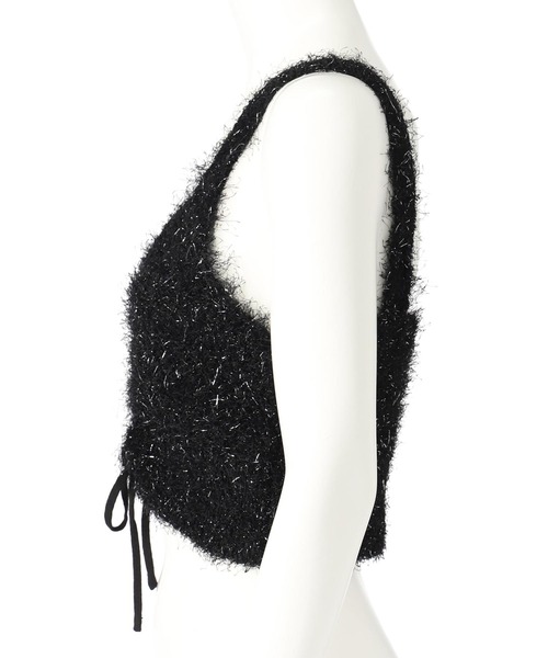 ANAP(アナップ)の「ラメニット ビスチェ(キャミソール・レディース・ピンク/ライトグレー/ブラック・FREE)」の9枚目の写真