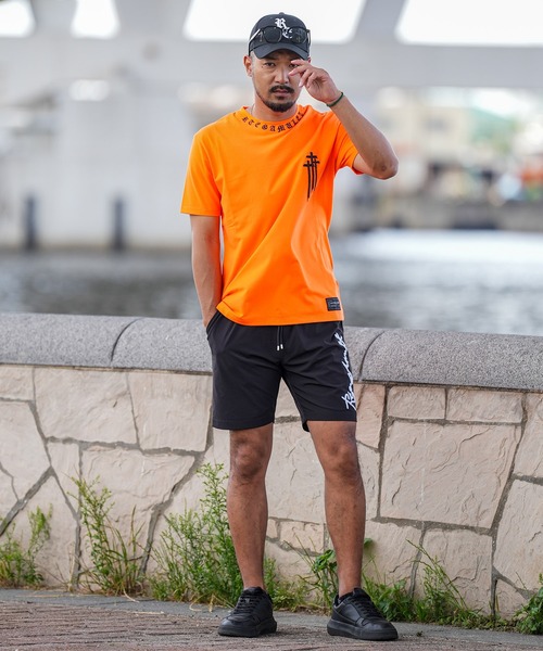 adamsJUGGLER(アダムスジャグラー)の「RTEGOEネック Cティー(Tシャツ/カットソー・メンズ・ブラック/オレンジ/ホワイト・S/M/L/XL/XXL)」の8枚目の写真