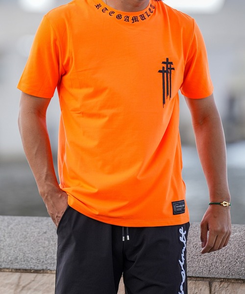 adamsJUGGLER(アダムスジャグラー)の「RTEGOEネック Cティー(Tシャツ/カットソー・メンズ・ブラック/オレンジ/ホワイト・S/M/L/XL/XXL)」の5枚目の写真
