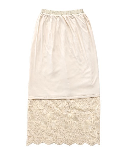 select MOCA Et（セレクトモカエト）の「【Et】Lace I-line skirt（スカート・レディース・ブラック/ベージュ・FREE）」の7枚目の写真