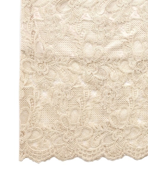 select MOCA Et（セレクトモカエト）の「【Et】Lace I-line skirt（スカート・レディース・ブラック/ベージュ・FREE）」の9枚目の写真