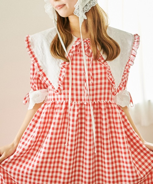 ワンピース DELIS DRESS スタイルデリ STYLE DELI コットン刺繍レースキャミワンピース