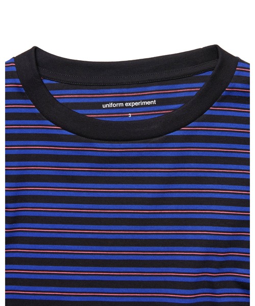 uniform experiment（ユニフォームエクスペリメント）の「BORDER TEE（Tシャツ/カットソー・メンズ・ブラック/ブルー・3/2/4/1/5）」の3枚目の写真