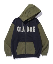 XLARGE(GNXg[W)COLOR BLOCK ZIP HOODED SWEATSHIRT(p[J[)