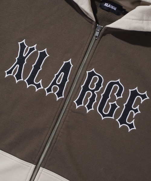 XLARGE（エクストララージ）の「COLOR BLOCK ZIP HOODED SWEATSHIRT（パーカー・メンズ・ブラック/オリーブ/ベージュ・S/M/L/XL）」の8枚目の写真