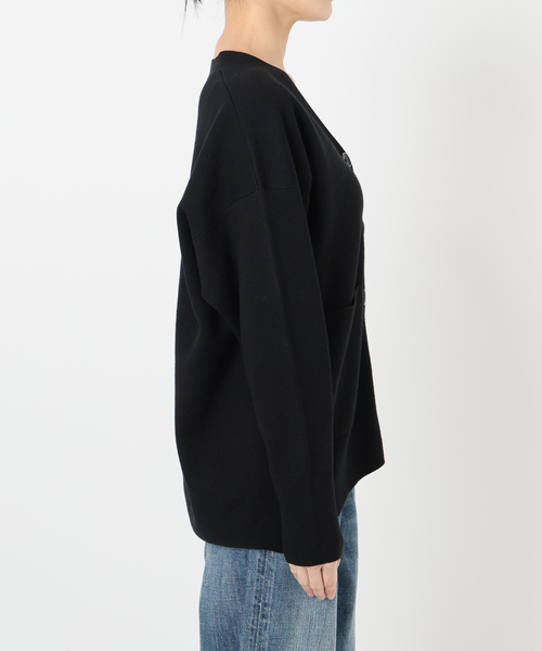 新品タグ付き 今季 Spic&Span ダブルジャガードカーディガン 黒 Spick＆Span カーディガン 「追加」ダブルジャガード