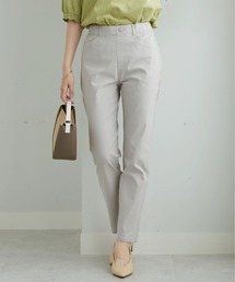 冷感ピケストレッチ素材スリムパンツ65丈