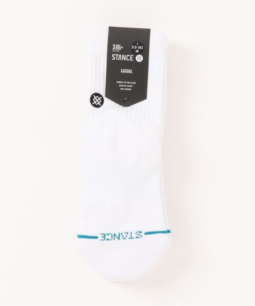 STANCE(スタンス)の「【STANCE/スタンス】クォーターソックス3足セット / ギフトにも最適! / ICON QUARTER 3 PACK(ソックス/靴下・メンズ・ホワイト/ブラック・SMALL/LARGE)」の7枚目の写真