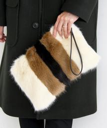 BEAUTY&YOUTH UNITED ARROWS | BY Chic Choc ラインフェイクファークラッチ(クラッチバッグ)